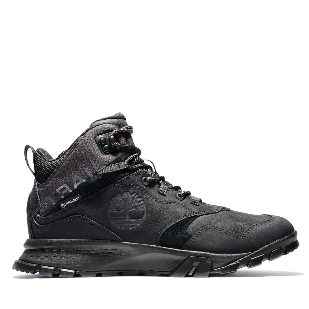 Timberland Παπούτσια Πεζοπορίας Ανδρικα Μαυρα - Garrison Trail Waterproof Mid - Greece 0416792-GC